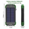 Solar Charger, 10000mAh Solar Power Bank, Qi Wireless Charger