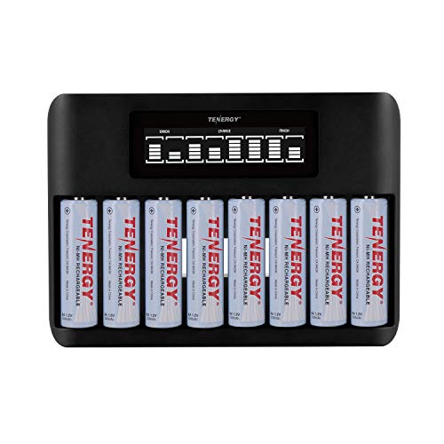 Tenergy 8-Bay LCD Display Fast Charger