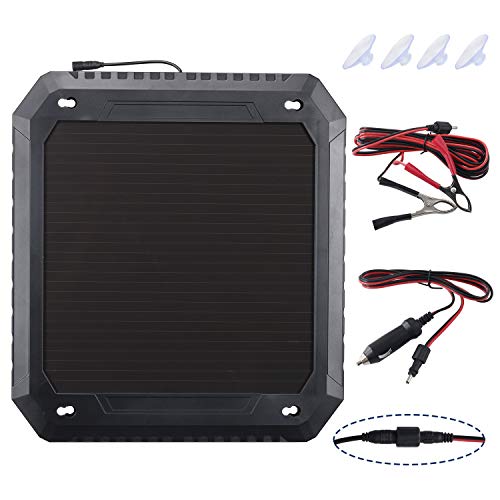 Paladin Solar Car Battery Charger,12V 5W Battery Trickle Charger Maintainer