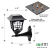 Maggift 12 Lumens Solar Wall Lantern, 2 Pack
