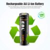 AA Rechargeable Battery High Capacity with Micro USB Cable
