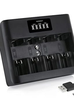 Tenergy 5-Bay Universal Battery Charger with LCD