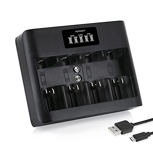 Tenergy 5-Bay Universal Battery Charger with LCD