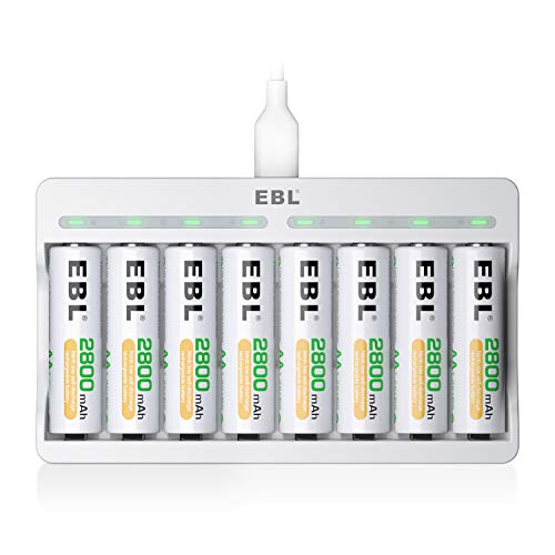 EBL Rechargeable AA Batteries 2800mAh 8 Pack