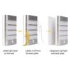 Leadleds Luxurious Aluminum Motion Sensor LED Wall Sconce Lights - Set of 2 for Hallways, Closets, and Gardens