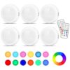 Battery LED Color Changing Puck Lightings and Dimmable
