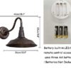 2-Light Battery-Operated Wall Sconce: Vintage Design, Easy Installation, and Remote Control