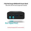 40000mAh Power Bank with 18W PD USB-C Fast Charging – Charge 3 Devices Simultaneously for iPhone, iPad, MacBook, and More