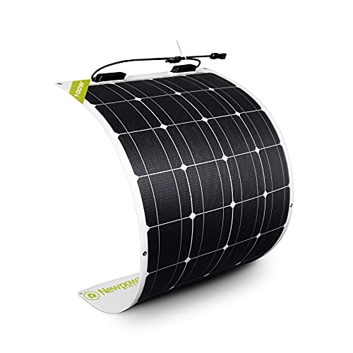 Newpowa 100W 100 Watt Semi-Flex Solar Panel 12 Volt