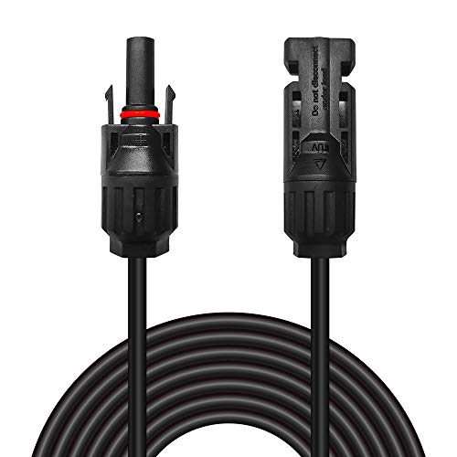 One Black Solar Extension Cable