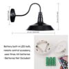 Set the Mood Anywhere with 2-Pack Dimmable Industrial Black Wall Lights, Battery-Operated with Remote Control for Bedroom, Restaurant, Bar, Aisle, Loft