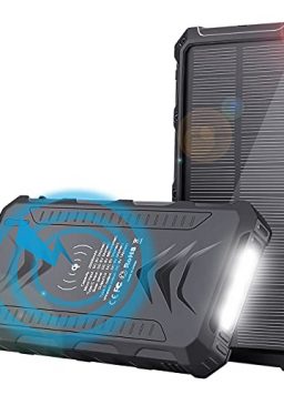 Solar Power Bank 20000mAh - Uplayteck Qi Wireless Portable Charger