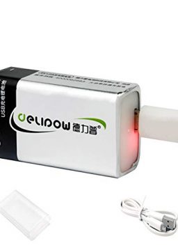 Delipow USB 9V Lithium ion Rechargeable Battery