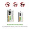 EBL Rechargeable C Batteries, 5000mAh Ni-MH High Capacity