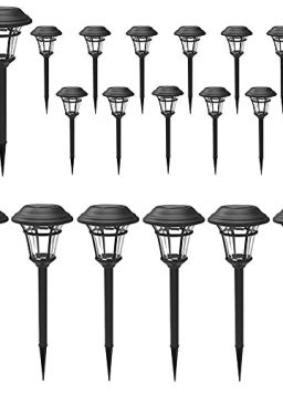 MAGGIFT 12 Pack Solar Powered Pathway Lights