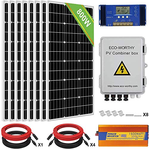 ECO-WORTHY 800W 24V Solar Panel Off Grid System Kit