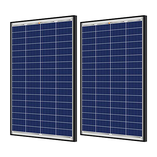 RICH SOLAR 2 Pieces 100 Watt 12 Volt Polycrystalline Solar Panel