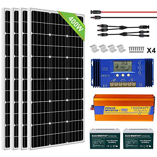 ECO-WORTHY 400W 24V Complete Solar Panel Kit