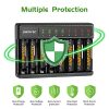 Rechargeable Batteries and 4 Packs 1000mAh AAA Rechargeable Batteries
