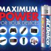 48-Count AAA Batteries are also "Most Power" Super Alkaline batteries