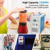 Portable Power Station - 1500Wh Lithium Battery, AC110V/1000W, Perfect for Camping, Solar Rechargeable Generator for Outdoor Adventures