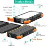 PD 18W Solar Panel Charger QC 3.0 Fast Charging Power Bank
