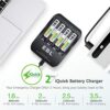 Quick Charger AA Rechargeable Batteries with USB-C and Micro Charging Port