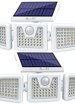 Solar Lights Outdoor -2 Pack, 3 Adjustable Heads