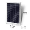 DOKIO 20W Portable Solar Panel with Regulator to Charge 12V