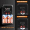 PKCELL Rechargeable AA Batteries NiZn 1.6V 2500mWh - 4-Count with Ni-Zn AA/AAA Battery Charger for Long-Lasting Power