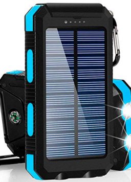Dualpow Portable Solar Battery Charger External Battery