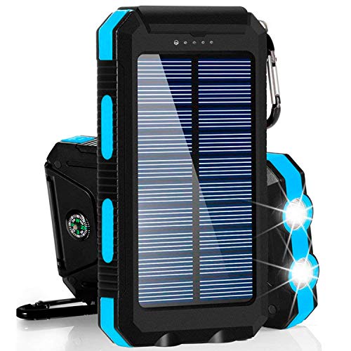 Dualpow Portable Solar Battery Charger External Battery