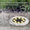 Otdair Solar Ground Lights, 8 LED Warm Light Outdoor