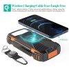 Solar Power Bank, BLAVOR Wireless Phone Charger