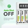 AA AAA Battery Charger 2800mAh and 2 AA Batteries 1100mAh