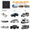 Solar Panel Kit 20W 12V - Efficient Battery Trickle Charger with Waterproof Controller, Ideal for Boats, Cars, RVs, Motorcycles, and Marine Applications