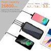 Solar Charger 26800mAh, Portable Solar Power Bank USB