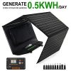 120W Foldable Solar Panel Charger: Power Your Portable Station, RV Battery, Perfect for Jackery/Rockpals Generators with 20A Controller