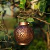 Outdoor Solar Hanging Lantern Lights Metal LED Decorative