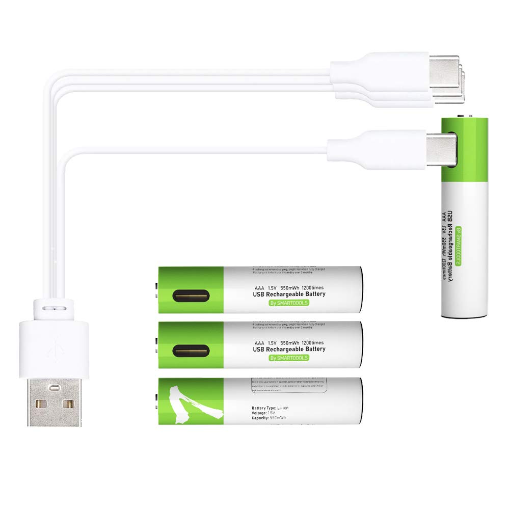 USB AAA Rechargeable Batteries 1.5 Hours Fast Charging