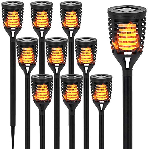 10PK Mini Solar Torch Light with Dancing Flickering Flame