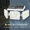 Otdair Solar Security Lights - 3 Head Motion Sensor Flood Lights, 118 LEDs, IP65 Waterproof for Outdoor Use