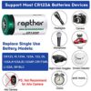 16 Pack 1650mAh High Power UL Certified Non-Rechargeable 3V CR123 Battery for Flashlight, Toys, Alarm System, Microphones