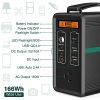 166Wh Portable Power Station - 52000mAh LiFePO4 Solar Generator with AC & USB Outputs ⚡