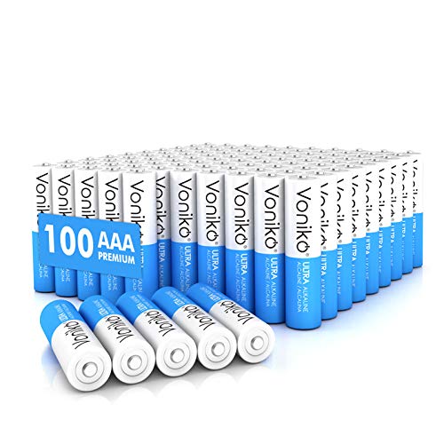 VONIKO - Premium Grade AAA Batteries -100 Pack