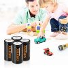 Shentec Rechargeable D Batteries 10000mAh – Long-Lasting, Eco-Friendly Ni-MH D Size Batteries (4 Pack) 🔋♻️