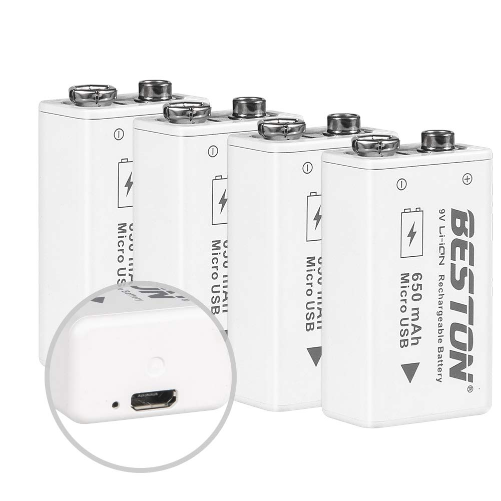 BESTON Rechargeable 9V Batteries