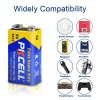 PKCELL 9V Dry Battery (2 Pack) – Powerful 9 Volt Carbon Zinc Batteries for Smoke Detectors, Guaranteed 3-Year Shelf Life