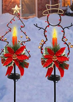 MAGGIFT 32 Inches Solar Christmas Decorations Outdoor LED