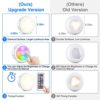 9-Pack LED Color-Changing Puck Lights - Wireless Dimmable Under Cabinet Lights for Kitchen - Remote Controlled Closet Lights with 16 Colors and Multiple Modes